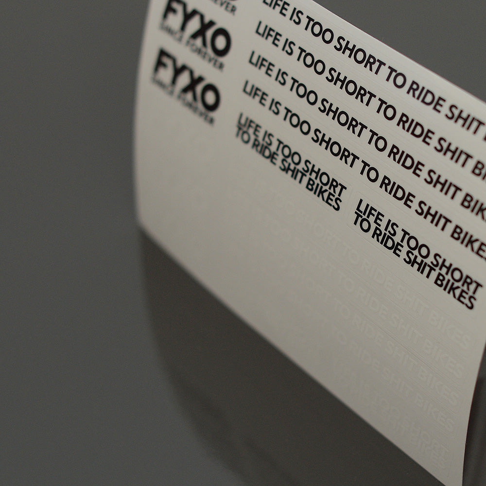 FYXO Sticker Set - Life is too short - FYXO