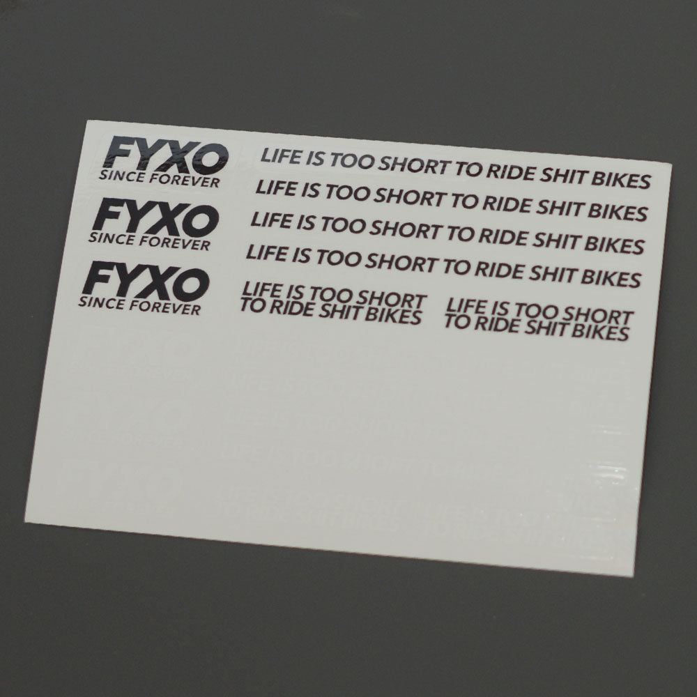 FYXO Sticker Set - Life is too short - FYXO